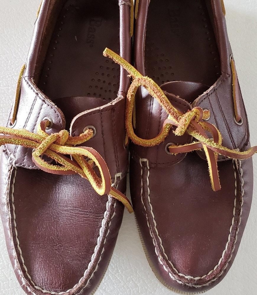 LEATHER BROWN Topsiders by Bass